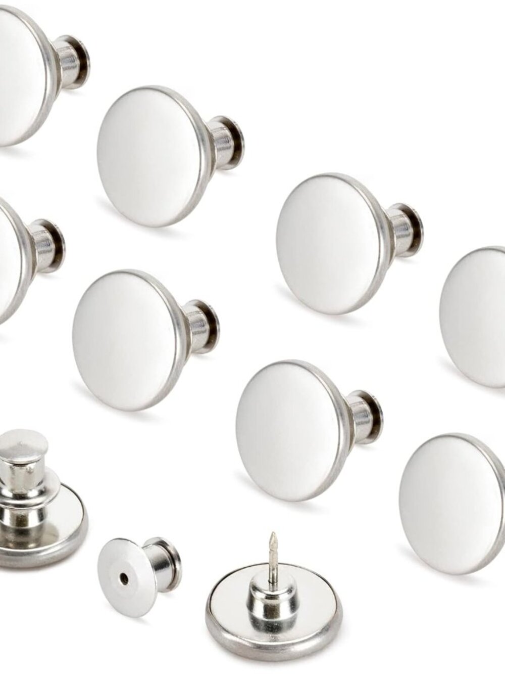 8 Sets Jean Buttons pins No Sew Instant 17mm Replacement Button Adjustable Pants